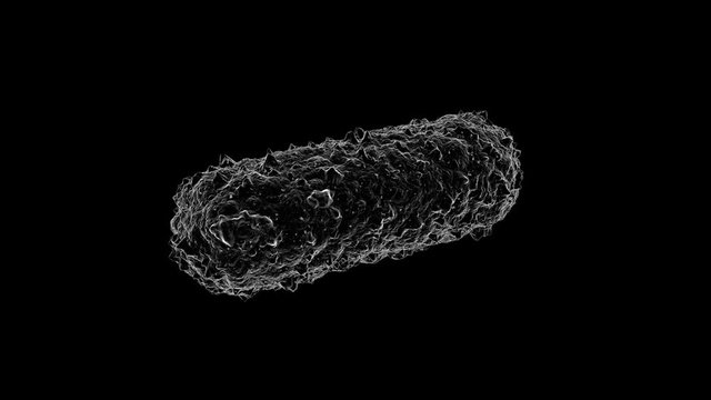 3d render microbe. Virus or gem 3d render background. Close-up of microscopic world. Loopable animation