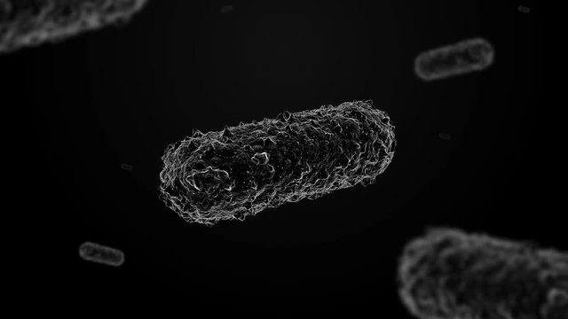 3d render microbe. Virus or gem 3d render background. Close-up of microscopic world. Loopable animation