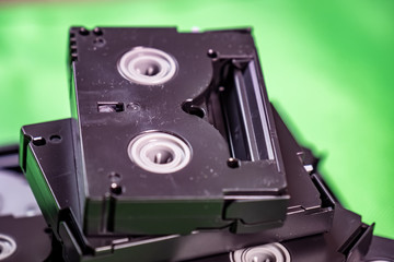 Vintage Mini DV cassette tapes - Vintage technology concept