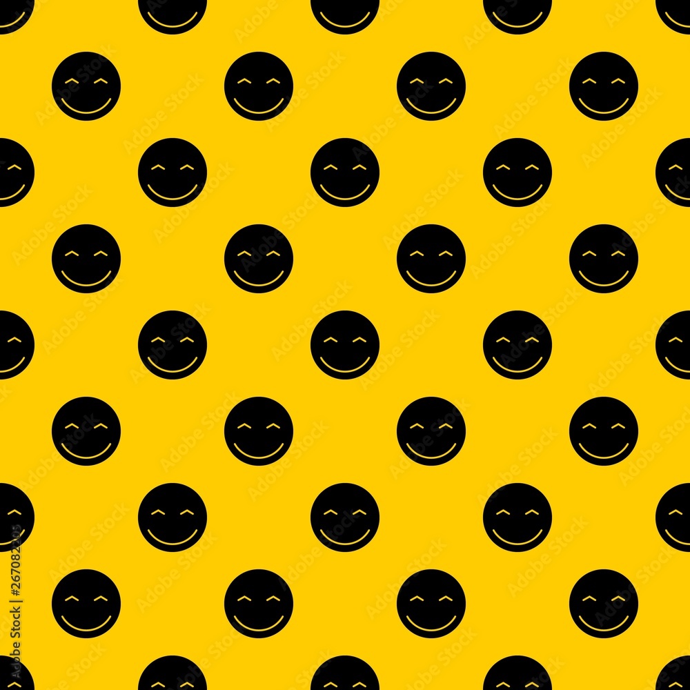 Poster smiling emotpattern seamless vector repeat geometric yellow for any design