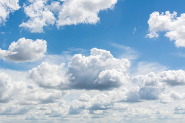 Naklejka na ściany i meble Blue sky and clouds sky, sky background with tiny clouds, Strom clouds.
