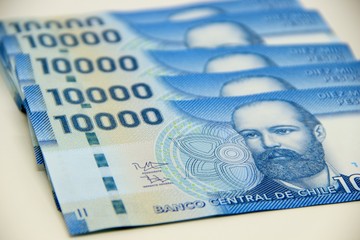 Chilean peso bills - background