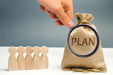 Business team are discussing the plan of expenses and finances. Financial investments and goal...