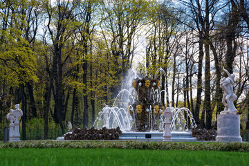 "Summer garden" park in Saint Petersburg Russia