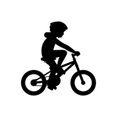 Obraz premium Girl riding bike. isolated on white background