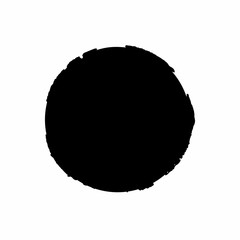 Circle Brush Stroke. Ink print of stamp