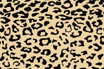 Leopard seamless pattern. Animal print. Vector background.