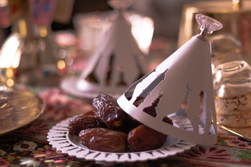 Dates on a small oriental plate