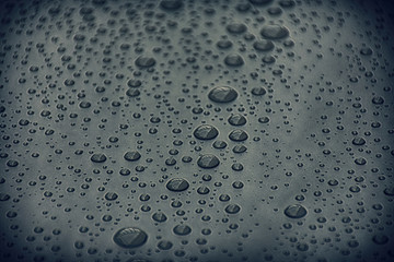 Close up water drops on metal surface can be used for web design