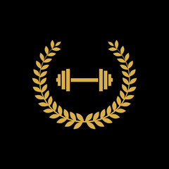 Barbell icon vector