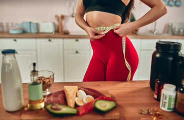 Healthy food concept. Sports nutrition