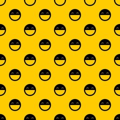 Laughing emotpattern seamless vector repeat geometric yellow for any design