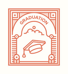Fototapeta premium GRADUATION ICON CONCEPT