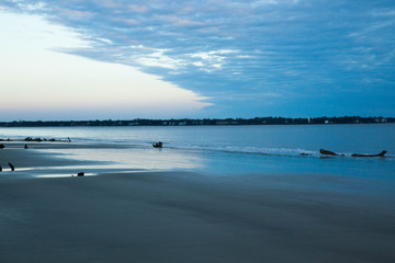 Sunrise outdoors on the beach