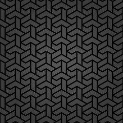 Seamless background for your designs. Modern vector dark ornament. Geometric abstract pattern