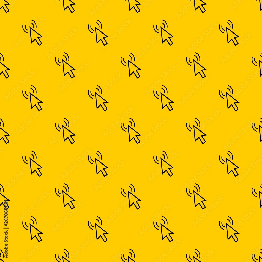 Poster click pattern seamless vector repeat geometric yellow for any design