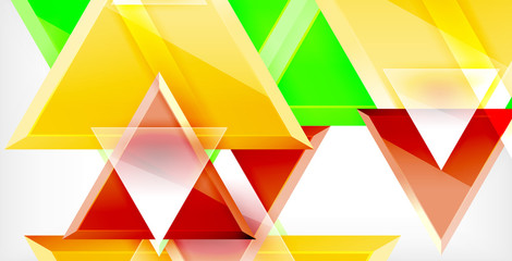 Glossy shiny triangles background