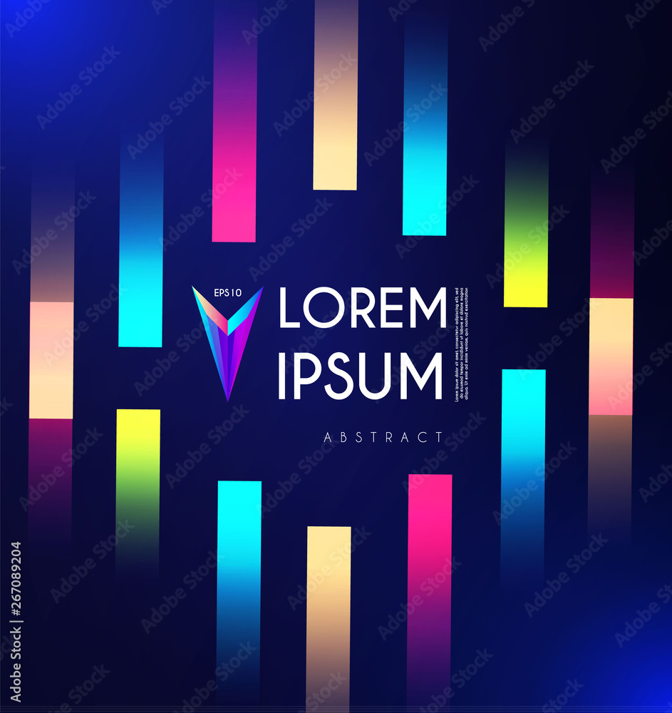 Wall mural minimal geometric motion design. dynamic space. abstract colorful background.