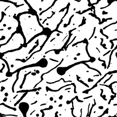 Terrazzo striped seamless pattern. Vector creative hand Drawn texture. Abstract background with chaotic stains. Collage design. Modern abstract decoration poster, fabric, cover, card design. 