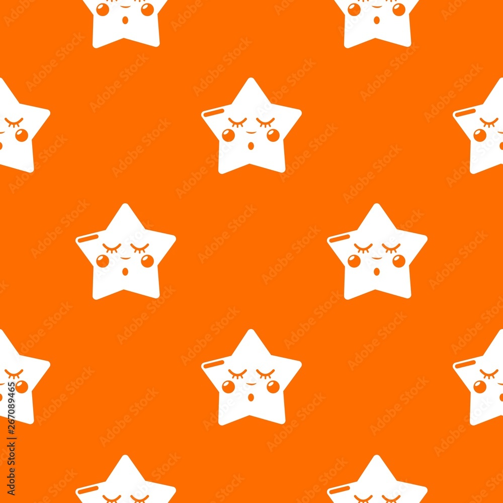 Poster sleeping star pattern vector orange for any web design best
