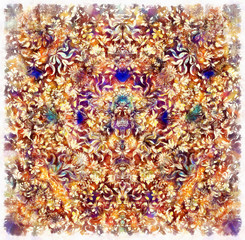 multicolored ornamental structure pattern. Floral ornament background.