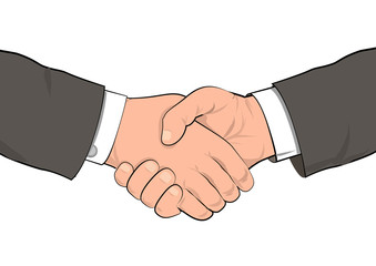 Handshake illustration. Vector illustration