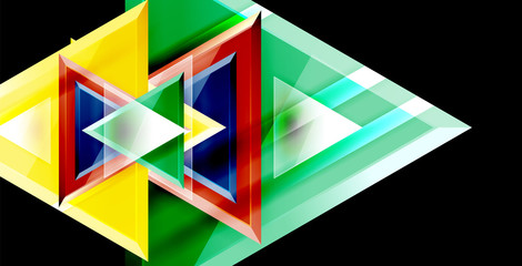 3d triangular vector minimal abstract background design, abstract poster geometric design