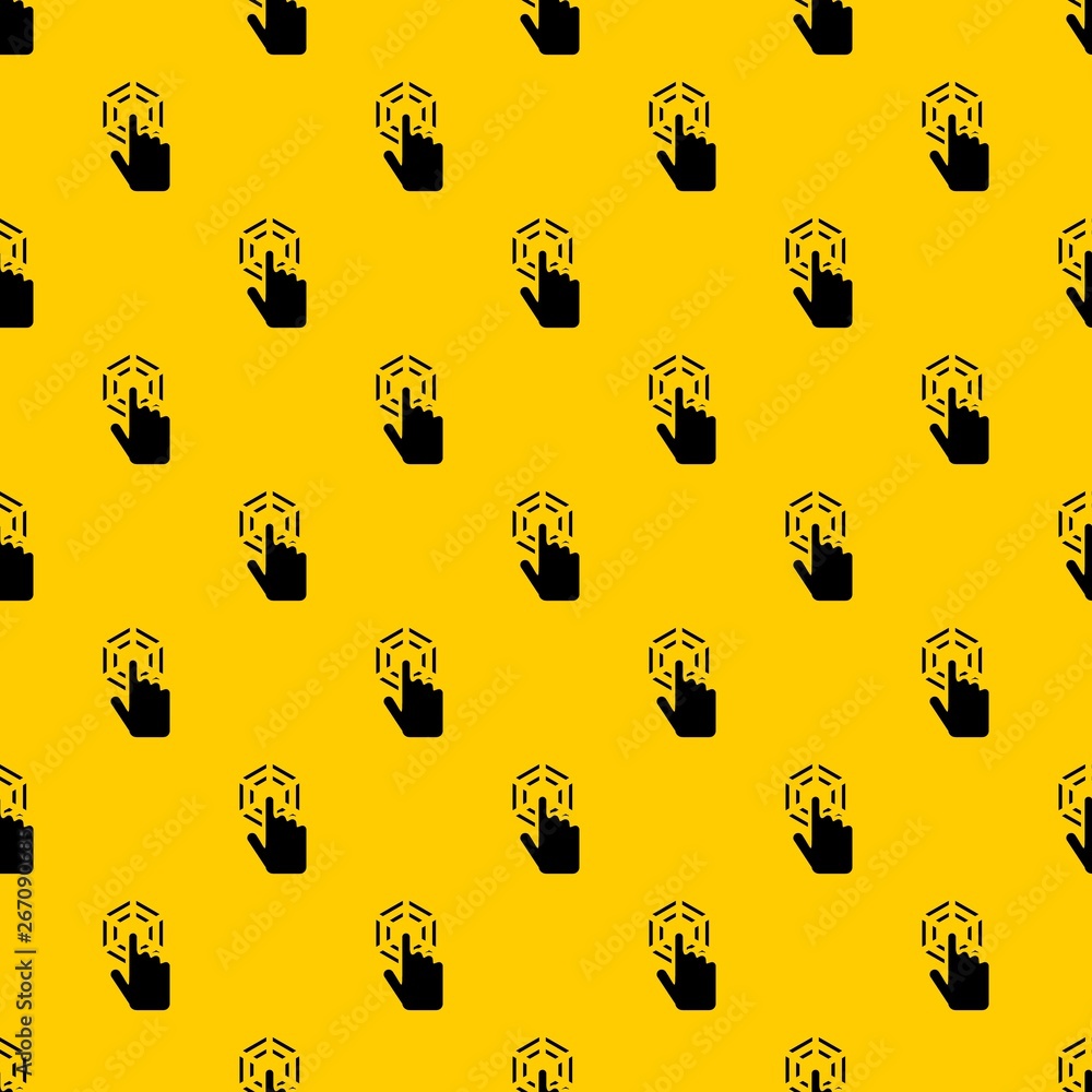 Poster click pattern seamless vector repeat geometric yellow for any design