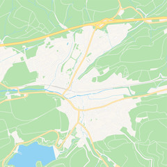 Meschede, Germany printable map