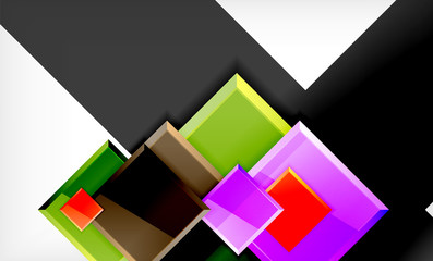 Colorful square and rectangle blocks background