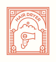 HAIR DRYER ICON CONCEPT