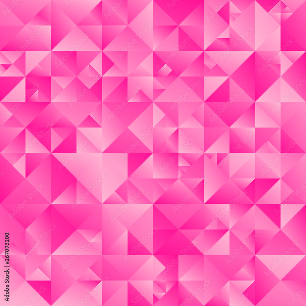 Poster gradient geometrical triangle background - polygonal abstract pink vector graphic design