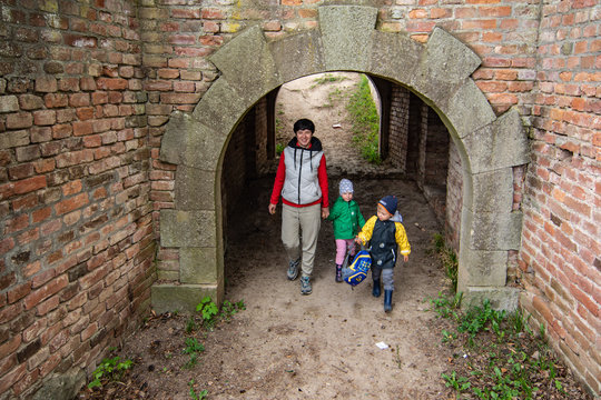 Family walk in the fortress, underground, Josefov fortress, Czech republic, family holidays, active holidays