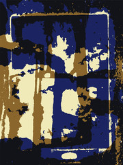 Abstract grunge vector background. Color handcrafted composition of irregular graphic elements.