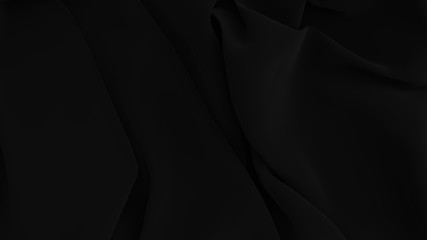 Fototapeta premium Black mat luxury cloth abstract background. Dark Elegant wallpaper. Silk, satin, velvet.