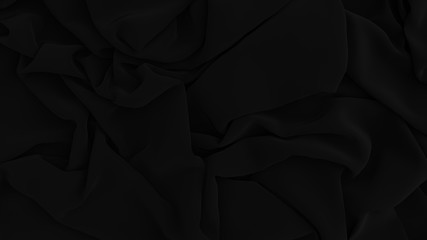 Obraz premium Black mat luxury cloth abstract background. Dark Elegant wallpaper. Silk, satin, velvet.