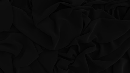 Black mat luxury cloth abstract background. Dark Elegant wallpaper. Silk, satin, velvet.