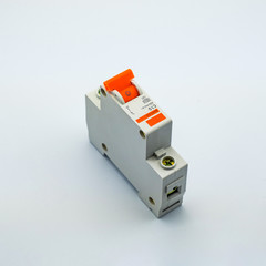 Electric switch concept isolated on white background. A photo of an electrical device, perfect for...