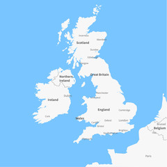 Detailed vector map Great Britain.