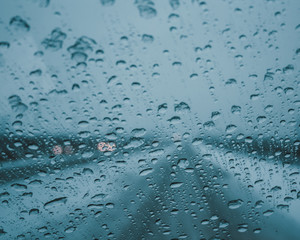 water drops on glass
