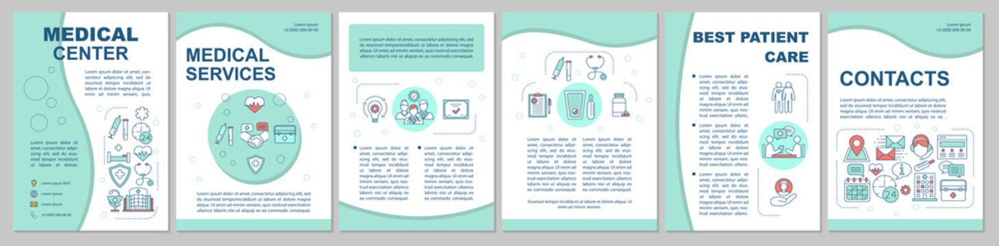 Medical center brochure template layout