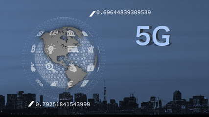 abstract technology background with globe	