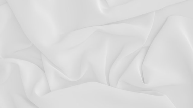 White Abstract Elegant High Key Bakground. White Satin Or Silk Background. White Digital Fabric Background. White Texture.