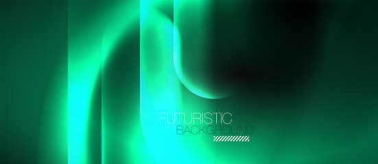 Neon glowing techno lines, hi-tech futuristic abstract background template