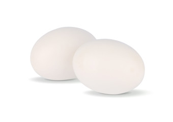 salted egg isolated on white background