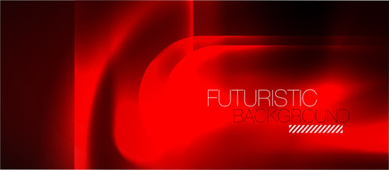 Neon glowing techno lines, blue hi-tech futuristic abstract background template