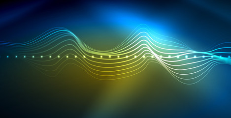Neon wave background