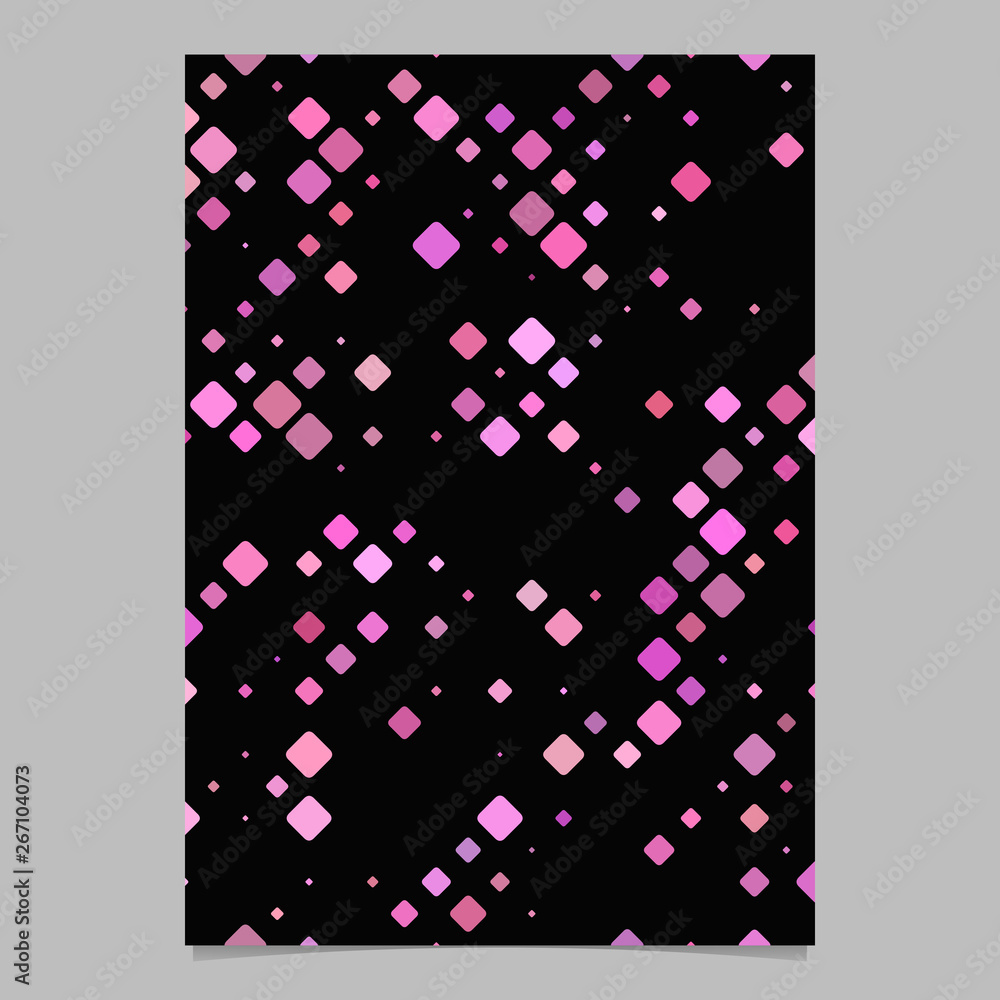 Poster pink geometric diagonal square mosaic pattern page background template