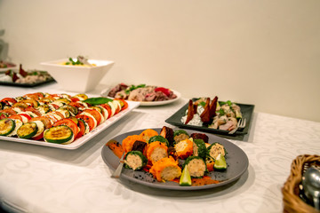 Snacks on the wedding table