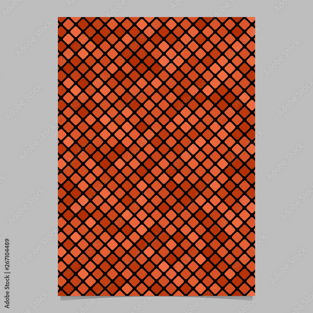 Poster red abstract geometric rounded square pattern background brochure template - vector graphic